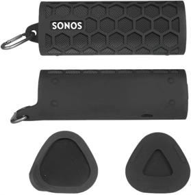 img 3 attached to 🔒 Черный защитный чехол-чехол для динамика Sonos Roam - Гибкий переносной мешок Zaracle для путешествий