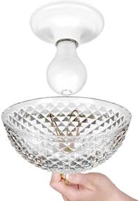 img 1 attached to Evelots Antique Diamond Cut Acrylic Clip-on Ceiling Light Bulb Shade-Lamp-Dome