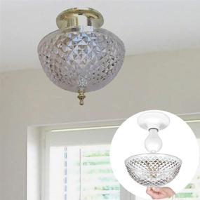 img 4 attached to Evelots Antique Diamond Cut Acrylic Clip-on Ceiling Light Bulb Shade-Lamp-Dome
