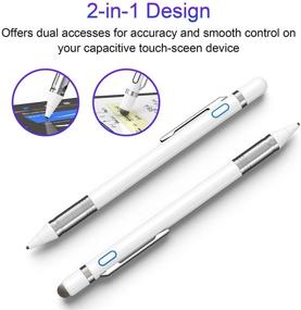 img 3 attached to 🖊️ 2-in-1 Rechargeable Active Stylus Pen for iOS & Android Touch Screens - Fine Point Digital Pen Compatible with iPhone, iPad, Samsung Tablets & More