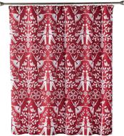 saturknight ltd. vern yip christmas carol red 🎅 shower curtain - 70 x 72 inches - skl home logo