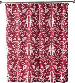img 4 attached to SaturKnight Ltd. Vern Yip Christmas Carol Red 🎅 Shower Curtain - 70 x 72 Inches - SKL HOME