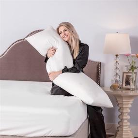 img 1 attached to SofLOFT Body Pillow, 20x54, White: Ultimate Comfort and Support for a Blissful Sleep Experience