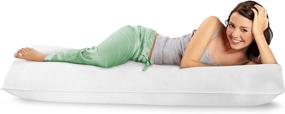 img 3 attached to SofLOFT Body Pillow, 20x54, White: Ultimate Comfort and Support for a Blissful Sleep Experience
