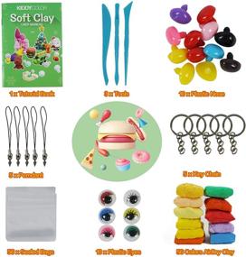 img 3 attached to 🎨 KIDDYCOLOR 56 Colors Air Dry Clay Kit - Modeling Clay Kit for Kids with Sculpting Tools, Animal Decoration Accessories - Ultra Light Magic Clay Craft Gift for Boys & Girls, Ages 3-12 Years Old