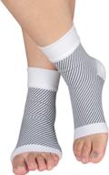 🧦 hltpro plantar fasciitis compression socks with arch and ankle support – effective foot sleeve for heel pain, achilles tendonitis, and swelling (1 pair, white, small/medium) логотип