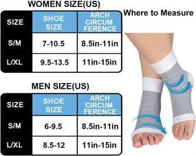 img 2 attached to 🧦 HLTPRO Plantar Fasciitis Compression Socks with Arch and Ankle Support – Effective Foot Sleeve for Heel Pain, Achilles Tendonitis, and Swelling (1 Pair, White, Small/Medium)