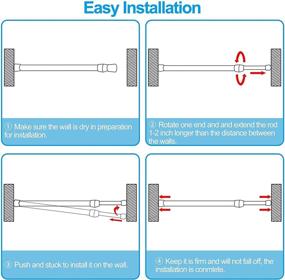 img 1 attached to 🔒SIQUK 6 Пакет Регулируемых Штанг Для Шкафов со Спиральным Напряжением - Белые Расширяемые Штанги для Холодильника Размером от 15.7 до 28 дюймов.