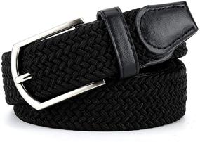 img 1 attached to Braided Canvas Elastic Stretch Junior Men's Accessories for Belts