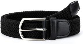 img 2 attached to Braided Canvas Elastic Stretch Junior Men's Accessories for Belts