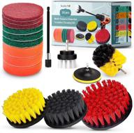 🛠️ powerful 16 piece drill brush attachments set for all-purpose cleaning: grout, carpet, tile, sink, bathtub, kitchen, boat - buddy pro power scrubber brush kit with extendable long attachment, 5 inch scrub pads & sponge logo