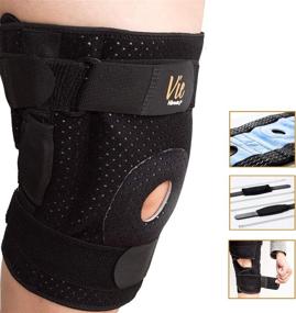 img 4 attached to 🦵 XL Hinged Knee Brace – Enhanced Flexibility, Superior Support, Non-Slip & Sleek Design - Vie Vibrante