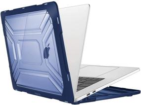 img 2 attached to 💻 MOSISO MacBook Pro 16 inch Case 2020 2019 - A2141, Touch Bar & Touch ID | Heavy Duty Hard Shell + TPU Bumper | Keyboard Cover | Navy Blue