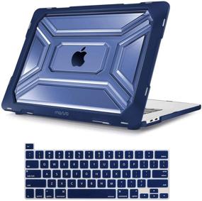 img 4 attached to 💻 MOSISO MacBook Pro 16 inch Case 2020 2019 - A2141, Touch Bar & Touch ID | Heavy Duty Hard Shell + TPU Bumper | Keyboard Cover | Navy Blue