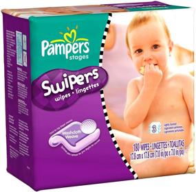 img 1 attached to 🧴 Pampers Swipers 3X Wipes 180 Count (2-Pack)