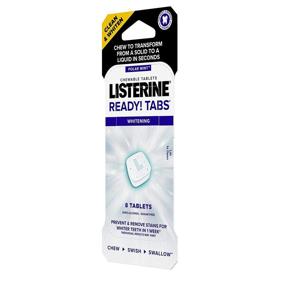img 2 attached to 🦷 Convenient Listerine Ready! Tabs Whitening Chewable Tablets: Polar Mint Flavor, Freshens Breath, Whitens Teeth, Kills Germs, Sugar-Free & Gluten-Free – 8 ct