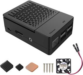 img 4 attached to 📦 iUniker Raspberry Pi 3 B+ Case with Cooling Fan and Heatsink - Simple Removable Top Cover, Black for 3B+/3B