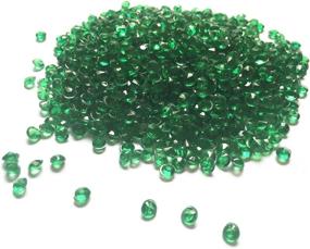 img 4 attached to Brilliant Shop - 2000 pcs Emerald Green 6mm Acrylic Color Faux Round Diamond Crystals – Perfect for Table Scatters, Vase Fillers, Events, Weddings, Arts & Crafts