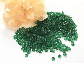 img 1 attached to Brilliant Shop - 2000 pcs Emerald Green 6mm Acrylic Color Faux Round Diamond Crystals – Perfect for Table Scatters, Vase Fillers, Events, Weddings, Arts & Crafts