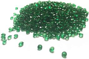 img 3 attached to Brilliant Shop - 2000 pcs Emerald Green 6mm Acrylic Color Faux Round Diamond Crystals – Perfect for Table Scatters, Vase Fillers, Events, Weddings, Arts & Crafts