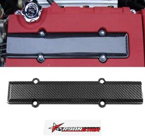 img 4 attached to 🔥 RYANSTAR Carbon Fiber Style Engine Valve Spark Plug Cover B-Se-RIE St-Iker, Compatible with Civic B16 B18