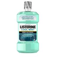 🌬️ listerine zero alcohol mouthwash - refreshing cool mint flavor, alcohol-free oral care formula to tackle bad breath, 1 l logo