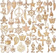 📿 bronagrand 50-piece mixed bracelet charms antique necklace pendants: crafting and jewelry making gold bulk pack logo