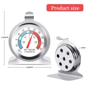 img 2 attached to Classic Series 2 Pack Refrigerator Thermometer -30~30°C/-20~80°F: Large Dial, Ideal for Freezer, Refrigerator & Cooler Monitoring