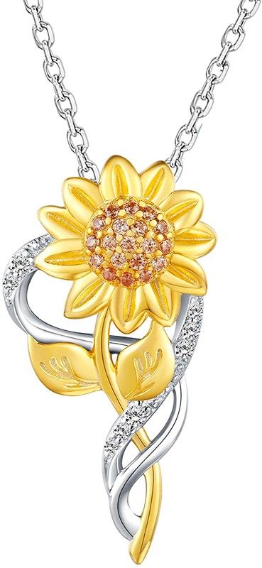 birthday sunflower flower necklace anklet 로고