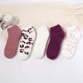 img 3 attached to 🧦 Zando Women's Warm Slipper Socks - Fuzzy Winter Fluffy Socks Cozy Athletic Fleece Crew Socks