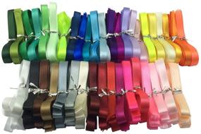 img 1 attached to 🎀 Satin Ribbon 40 Colors, 2 Yards Each, Total 80 Yards Per Package (5/8 inch)