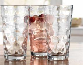 img 2 attached to 🥃 Home Essentials & Beyond Highball Drinking Glasses Set of 10, 17oz Premium Cooler Glassware. Ideal for Water, Juice, Cocktails.