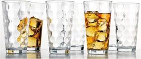 img 3 attached to 🥃 Home Essentials & Beyond Highball Drinking Glasses Set of 10, 17oz Premium Cooler Glassware. Ideal for Water, Juice, Cocktails.