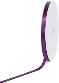 img 1 attached to 🎀 Plum Satin Ribbon - 3/8" by 100 yd | Creative Ideas PSF0308-285 | High-Quality Solid Ribbon