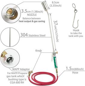 img 3 attached to Подвижная пропановая прополка Горящая нержавеющая сталь