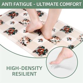 img 1 attached to 🏡 Cushioned Anti-Fatigue Kitchen Mat for Standing - Non Skid, Washable Ergonomic Comfort Mat for Home, Sink, Office, and Kitchen