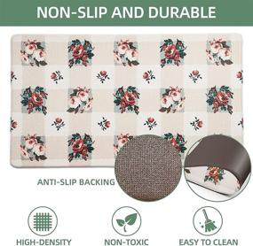 img 2 attached to 🏡 Cushioned Anti-Fatigue Kitchen Mat for Standing - Non Skid, Washable Ergonomic Comfort Mat for Home, Sink, Office, and Kitchen