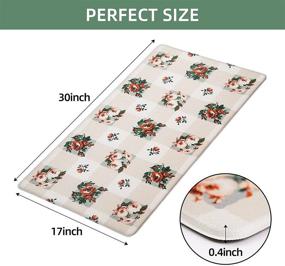 img 3 attached to 🏡 Cushioned Anti-Fatigue Kitchen Mat for Standing - Non Skid, Washable Ergonomic Comfort Mat for Home, Sink, Office, and Kitchen