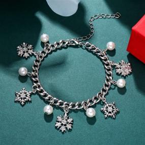 img 1 attached to ALEXY Christmas Bracelets Snowfalke Snowflake