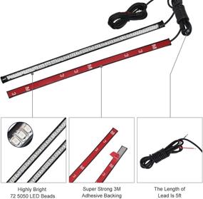 img 1 attached to 🚤 Obcursco 12 Inch LED Boat Bow Navigation Light Kits: Marine Boat, Pontoon, Skeeter - 1 Pair (6W Blue)