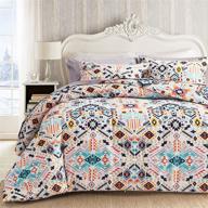 🛏️ geometric reversible comforter pillowcase for kids' home store - flysheep logo