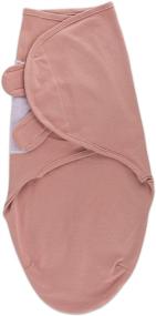 img 1 attached to 🌸 Ely's & Co. Swaddleez Adjustable Baby Swaddle Wrap 2-Pack - 100% Cotton for Baby Girl 0-3 Months (Mauve Pink Stars & Solid Dusty Rose)