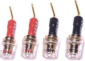 img 1 attached to 4-Pack of CESS-162 Pin Banana Plug to 4mm Female Banana Jack/Speaker Wire