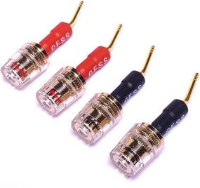 img 4 attached to 4-Pack of CESS-162 Pin Banana Plug to 4mm Female Banana Jack/Speaker Wire