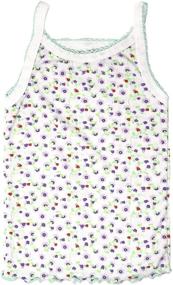 img 1 attached to 4 Pack Soft Cotton Cami Spaghetti Strap Tank Tops Undershirts by I&amp;S Girl