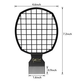 img 3 attached to 🌀 Набор из 2-в-1 гребня для завивки и скручивания афрокудрей для мужчин, женщин и парикмахеров - 3 штуки (черный, красный, синий) - идеально подходит для натуральных волос.