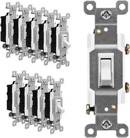 img 4 attached to 🔌 ENERLITES Illuminated Toggle Light Switch, Single Pole, 15A 120-277VAC, Grounding Screw, Residential Grade, UL Listed, 88115L-W-10PCS, White (10 Pack) - Reliable and Convenient Toggle Switches for Home Lighting