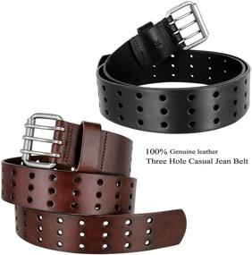 img 1 attached to 🤠 Authentic Leather Western X Laced Casual Men's Accessories and Belts: Superior Quality & Style