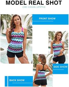 img 3 attached to Blouson Printed Slimming Swimsuit Swimwear Women's Clothing in Swimsuits & Cover Ups