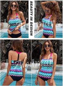 img 1 attached to Blouson Printed Slimming Swimsuit Swimwear Women's Clothing in Swimsuits & Cover Ups